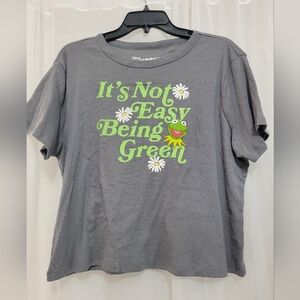 Disney The Muppets 2XL Gray Short Sleeve T-Shirt “It’s Not Easy Being Green” wit